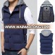 2018 Casual Quilted Blue Mens Sleeveless High Neck Vest