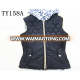 custom women factory spring padded lady fur vest with hood